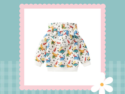 Dino Bear Embroidered Hoodie | Personalised