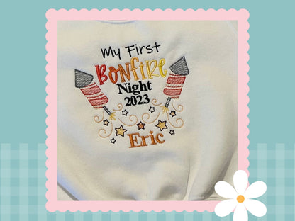 Personalised Bonfire Night Sweatshirt | Embroidered