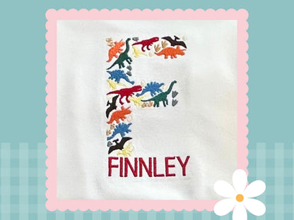 Dino Bear Embroidered Hoodie | Personalised