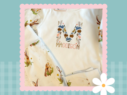 Personalised Hare & The Dandelion Lounge Set | Embroidered