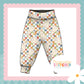 Muted Check Bunny Print French Terry Relaxed Fit Yoga Waist & Cuff Joggers