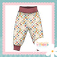 Muted Check Bunny Print French Terry Relaxed Fit Yoga Waist & Cuff Joggers