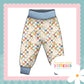 Muted Check Bunny Print French Terry Relaxed Fit Yoga Waist & Cuff Joggers