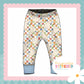 Muted Check Bunny Print French Terry Cuff Leggings