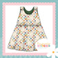 Muted Check Bunny Print French Terry Blossom Dress