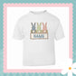 Cottage Bunnies Blue Personalised Printed T-shirt