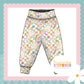 Pastel Check Bunny Print French Terry Relaxed Fit Yoga Waist & Cuff Joggers