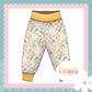 Pastel Check Bunny Print French Terry Relaxed Fit Yoga Waist & Cuff Joggers