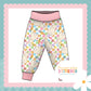 Pastel Check Bunny Print French Terry Relaxed Fit Yoga Waist & Cuff Joggers