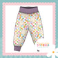 Pastel Check Bunny Print French Terry Relaxed Fit Yoga Waist & Cuff Joggers