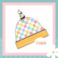 Pastel Check Print Handmade Tie Knot Baby Hat