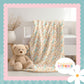 Cottage Bunnies Mint Print Handmade Baby Blanket