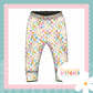 Pastel Check Bunny Print French Terry Cuff Leggings
