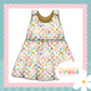 Pastel Check Bunny Print French Terry Blossom Dress