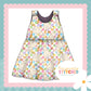Pastel Check Bunny Print French Terry Blossom Dress