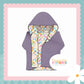 Pastel Check Bunny Print Waffle Knit Hooded Cardigan