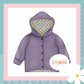 Pastel Check Print & Waffle Knit Hooded Cardigan