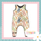 Cottage Bunnies Blue Print - French Terry Romper