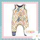 Cottage Bunnies Blue Print - French Terry Romper