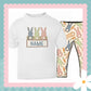 Cottage Bunnies Blue Personalised Printed T-shirt