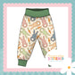 Cottage Bunnies Blue - French Terry Relaxed Fit Yoga Waist & Cuff Joggers
