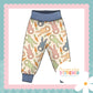 Cottage Bunnies Blue - French Terry Relaxed Fit Yoga Waist & Cuff Joggers