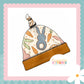 Cottage Bunnies Blue - Handmade Tie Knot Baby Hat