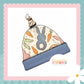 Cottage Bunnies Blue - Handmade Tie Knot Baby Hat