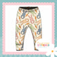 Cottage Bunnies Blue - French Terry Cuff Leggings