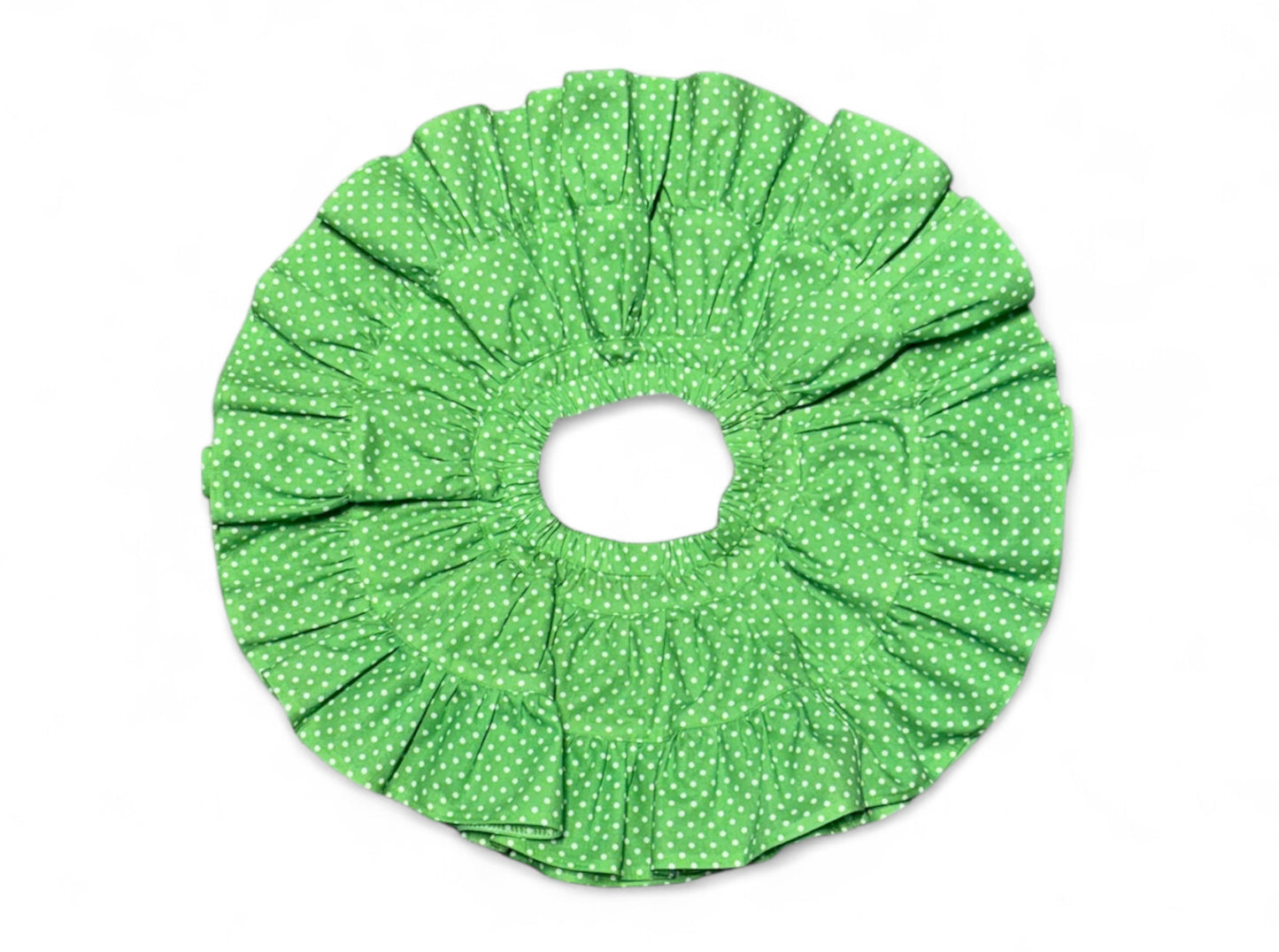 Green Polka Dot Ruffle Skirt