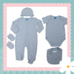 5 Piece Personalised Layette Set ✭ Baby Feet Design