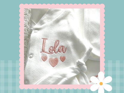 Personalised White Baby Gift Set | Embroidered