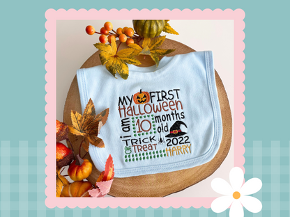 My First Halloween Personalised Bib | Embroidered