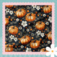 3-6 Months Pumpkin & Flowers Print French Terry Romper (Ready To Post)