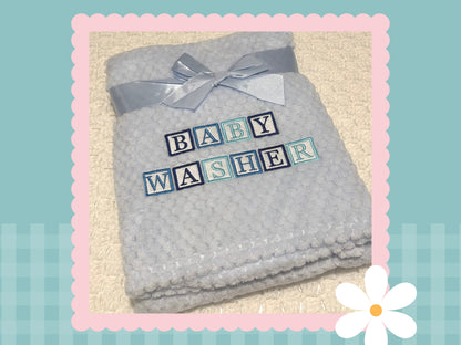 Personalised Baby Blocks Blanket | Embroidered