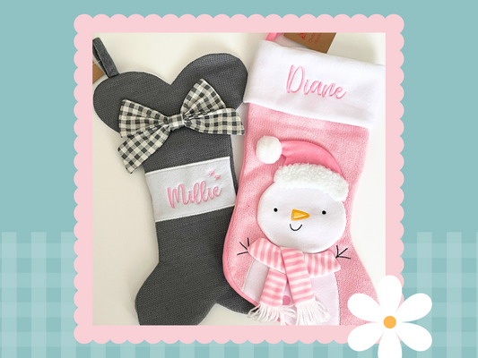 Deluxe Plush Grey Knitted Bone Pet Stocking With Bow