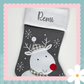 Deluxe Plush Grey Knitted Stocking (multiple designs)