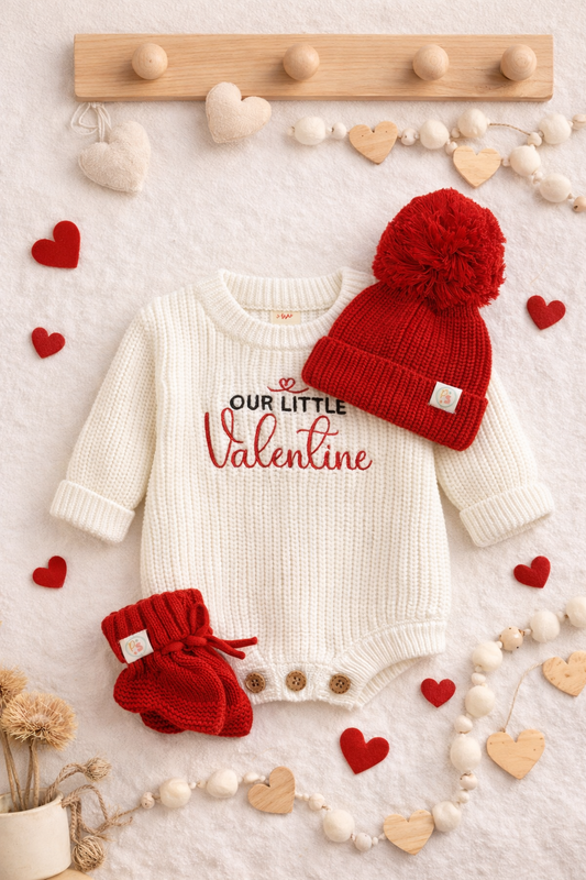 Valentines Design Organic Knit Romper (Romper Only)