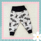 Handmade Bat Splats Print Relaxed Fit Cuff Pants