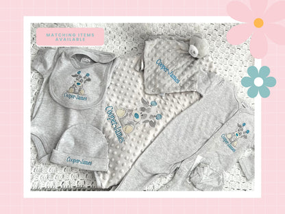 Personalised Bubble Bear Comforter | Embroidered