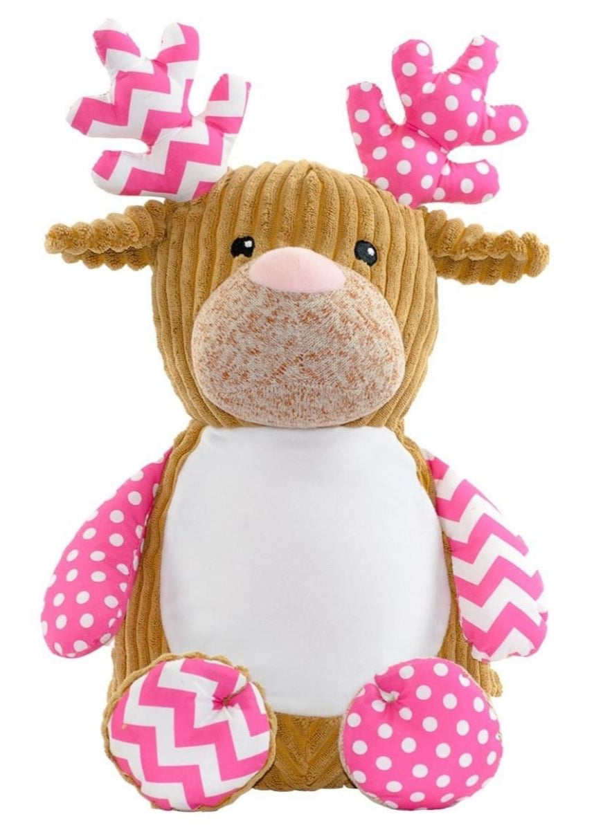 Pink Harlequin Reindeer