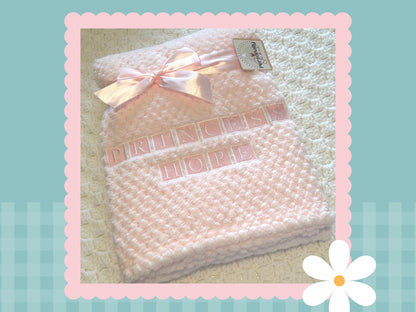 Personalised Baby Blocks Blanket | Embroidered