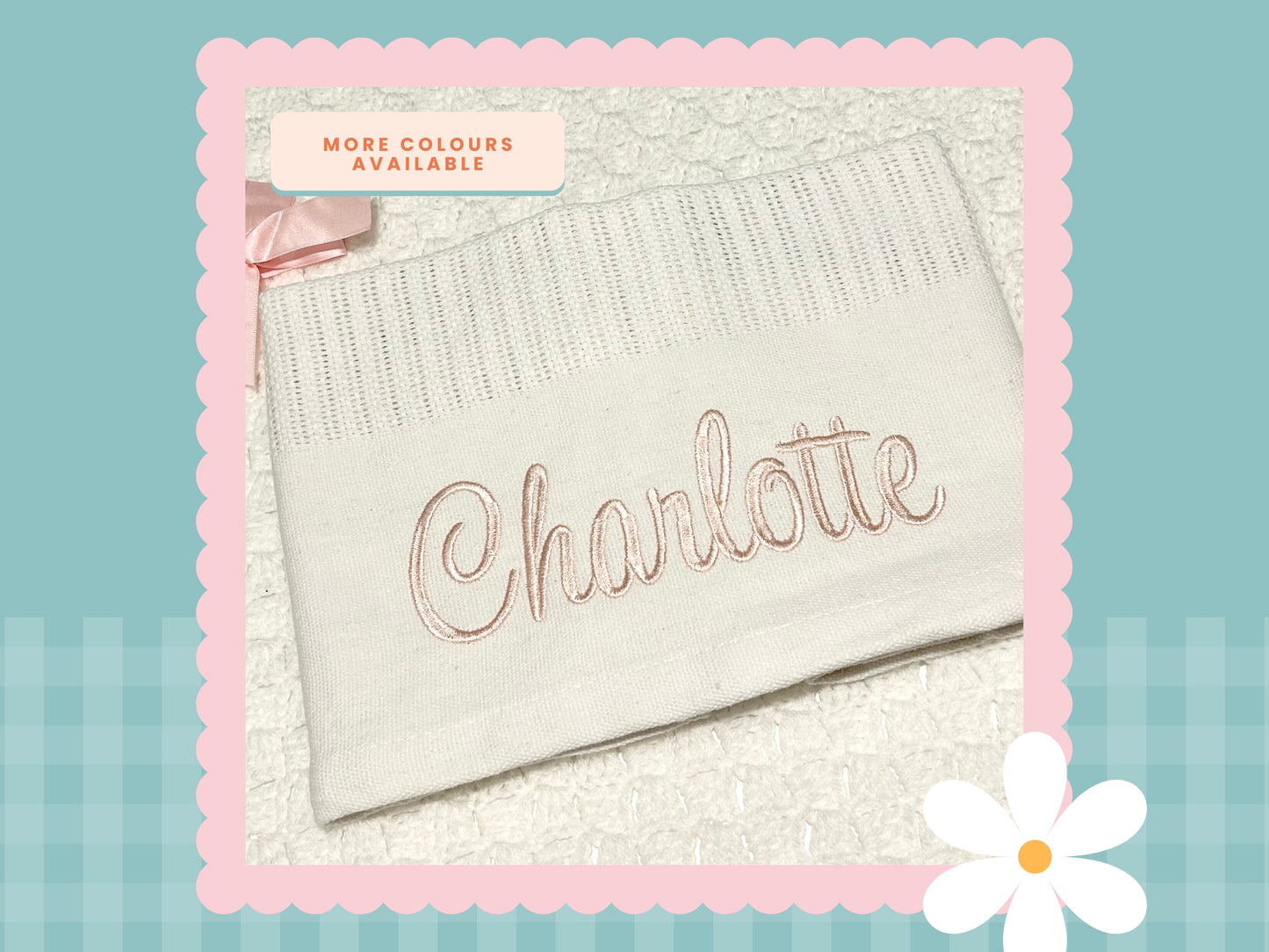 Deluxe Cellular Personalised Baby Blanket