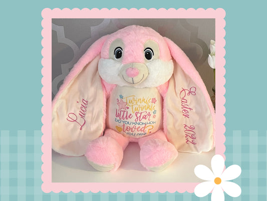 'Susie' Pink Personalised Bunny