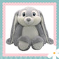 'Harvey' Grey Personalised Bunny