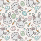MISS Bunny Print French Terry Romper