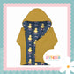 Bianca Duck Print & Yellow Waffle Knit Hooded Cardigan (Handmade To Order)