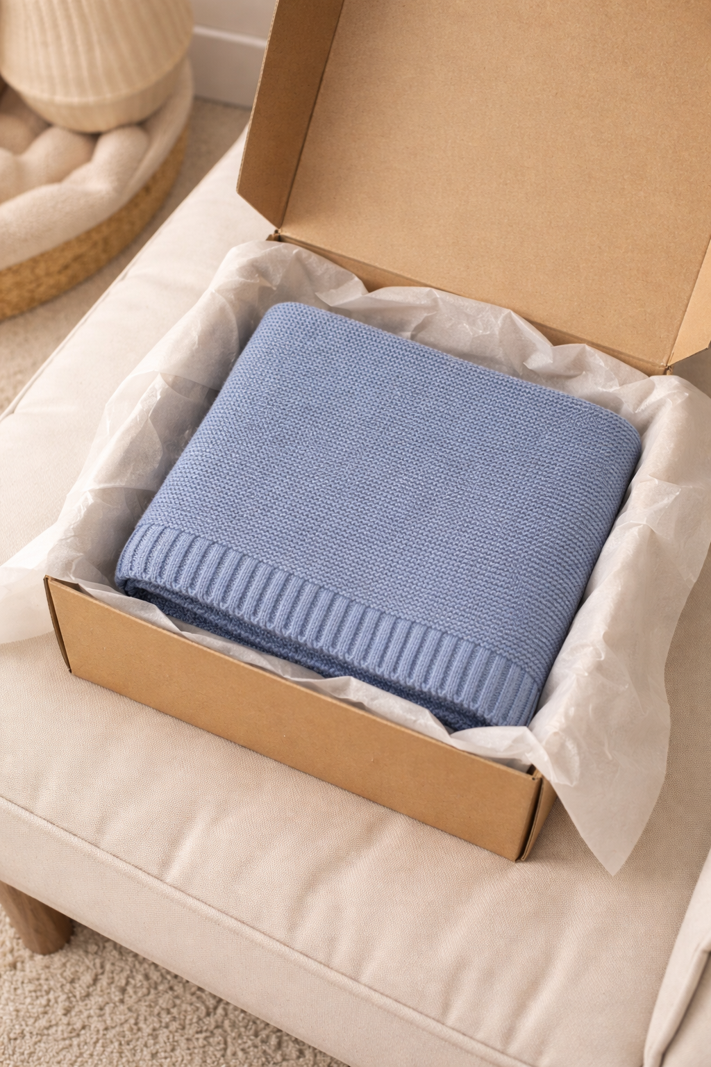 Personalised Knit Blanket | Personally Stitched Exclusive | Embroidered