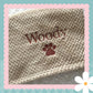 Personalised Waffle Pet Blanket With Paw Print