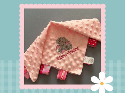 Embroidered Taggie comforters | Personalised